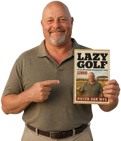 Pieter van Wyk holding Lazy Golf